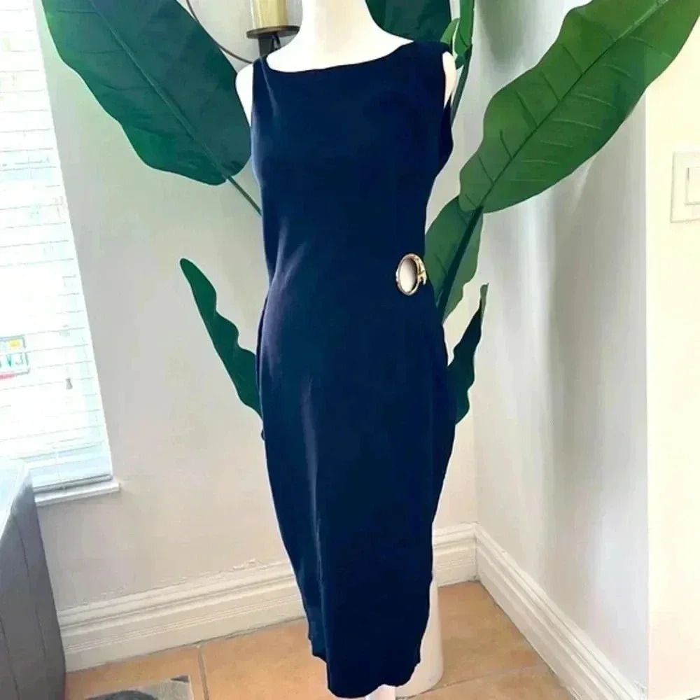 Cavalli Class SZ 6 Evening Maxi Black Dress